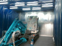 伸縮式移動(dòng)噴漆室