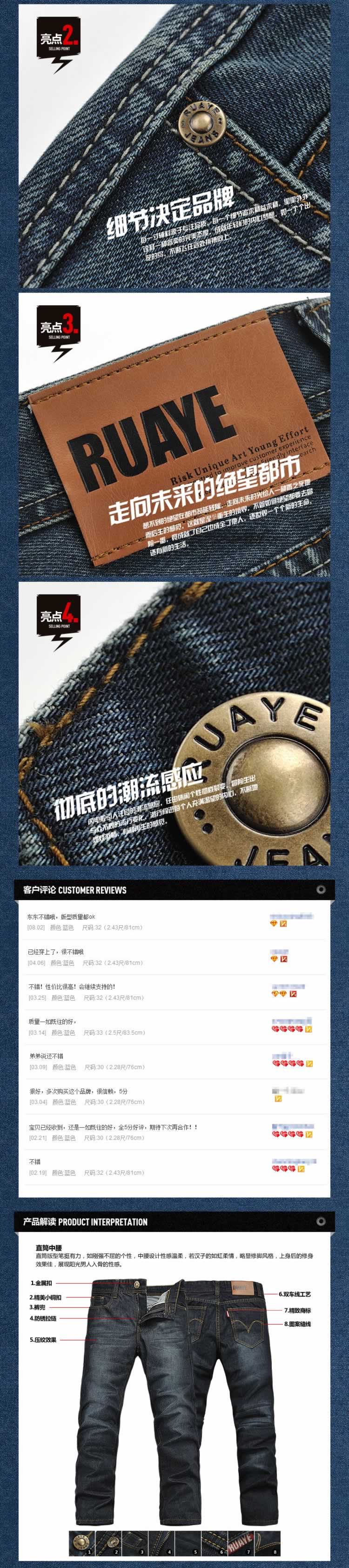 牛仔長(zhǎng)褲直筒褲男褲詳情