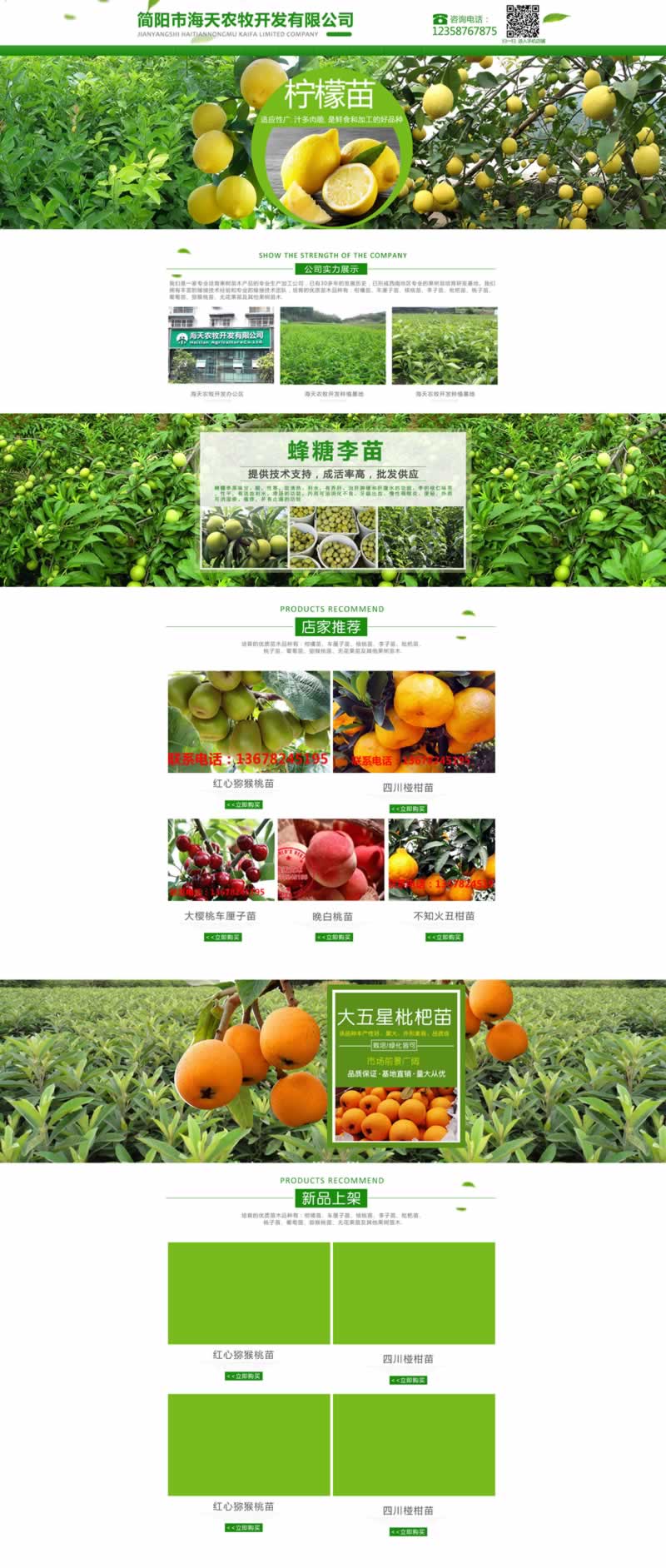 農(nóng)業(yè)農(nóng)場牧業(yè)水果首頁模板
