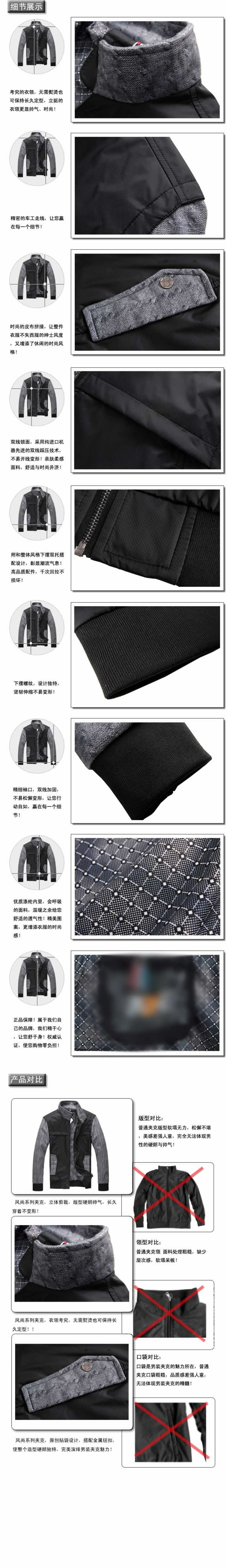 休閑時尚外套男裝上衣描述